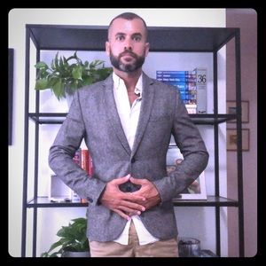 H&M mid season grey jacket